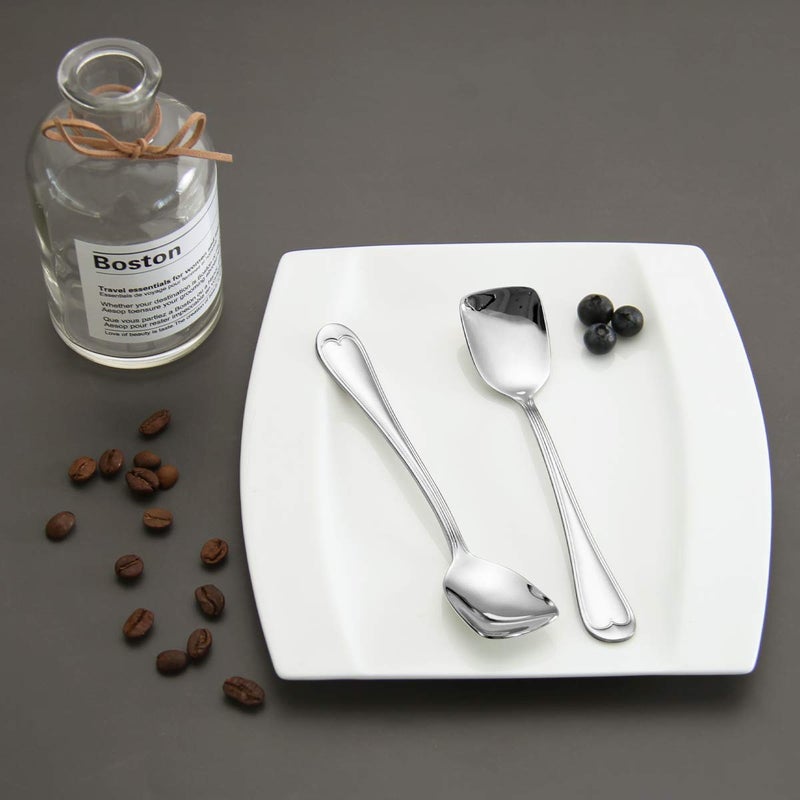 HISSF Ice Cream Spoons 18/10 Stainless Steel Dessert Spoon 4 Pcs, Shovel Spoons, 6.0 Inches, Dishwasher Safe - Image 2